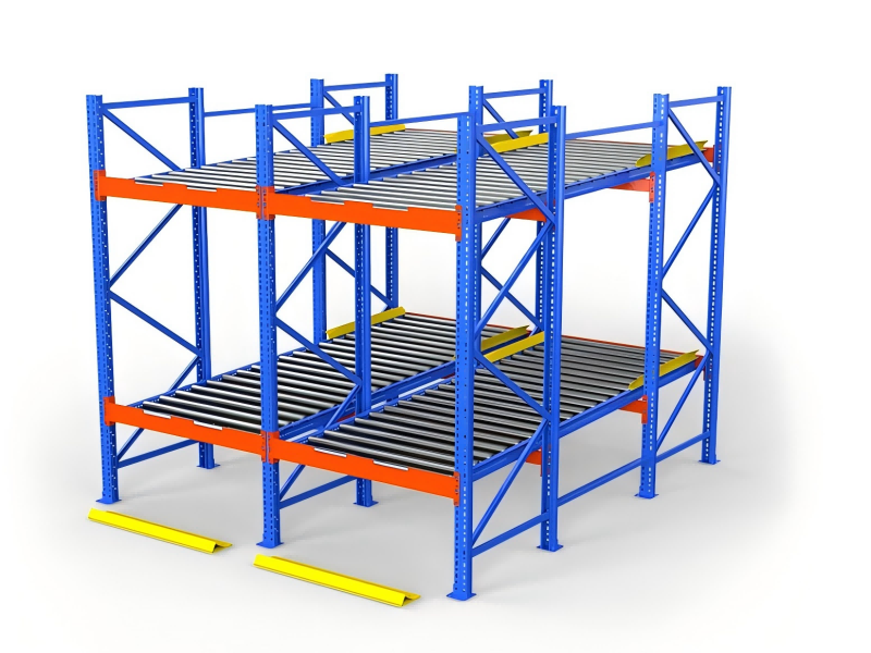 Systèmes de rayonnages à palettes dynamiques - Rack à flux de palettes -Kingmore